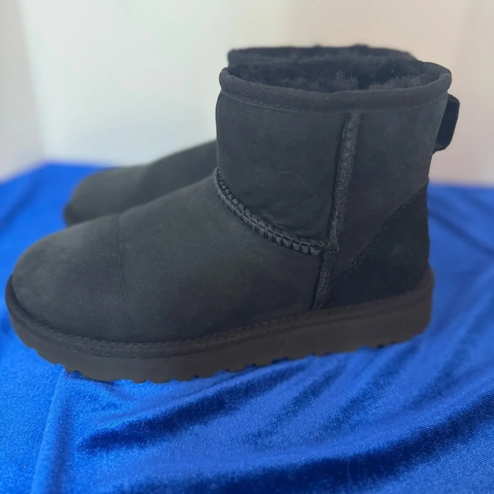 UGG Black Mini Short Suede Boots